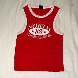 Urban Outfitters Red Graphic Tank Top